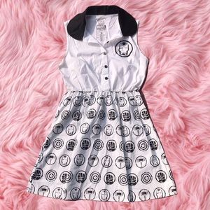 NWOT black and white Marvel Avengers skater dress